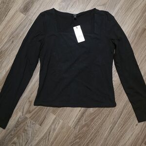 Express Black Long Sleeve Top